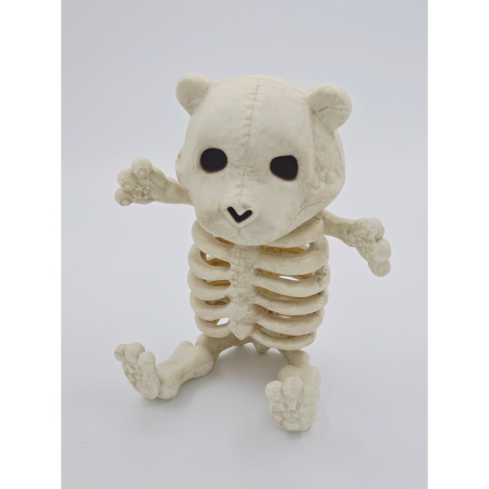 Crazy Bonez Skeleton Teddy Bear Figure Halloween Decor Poseable Bone 5 Inch